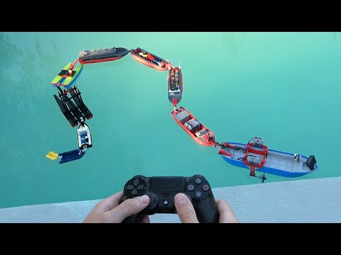 BOAT TRAIN: 10 Lego Boats Interconnected