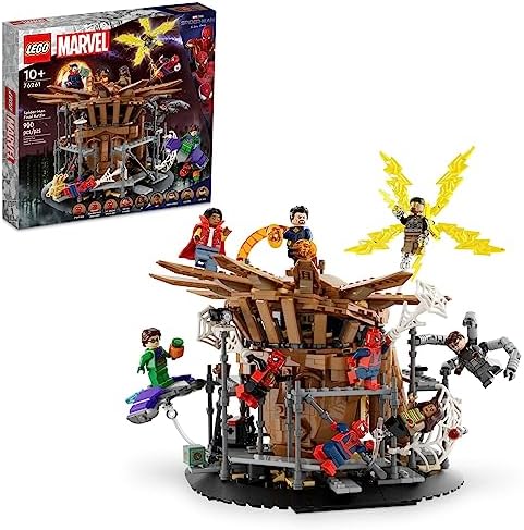 LEGO Marvel Spider-Man Final Battle 76261 Building Toy Set, Marvel Collectible Based on The Climax of The Spider-Man: No Way Home Movie, Multiverse Marvel Playset with 3 Versions of Spider-Man