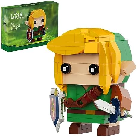 Link Building Set, Link Figure with Master Sword & Hylian Shield – Perfect BOTW Gift for Fans! (120 characters)
