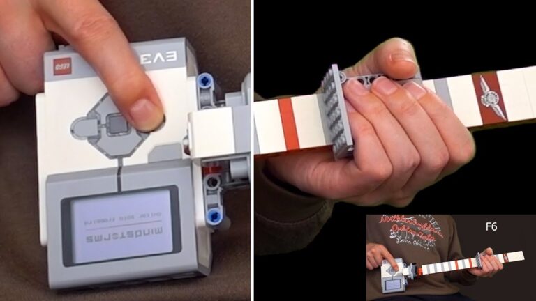 Rocking Out: Free Bird Solo Shreds on LEGO Guitar!